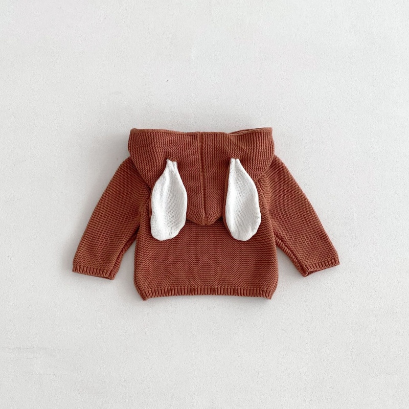 Baby Toddler Rabbit Ear Hooded Knitted Top