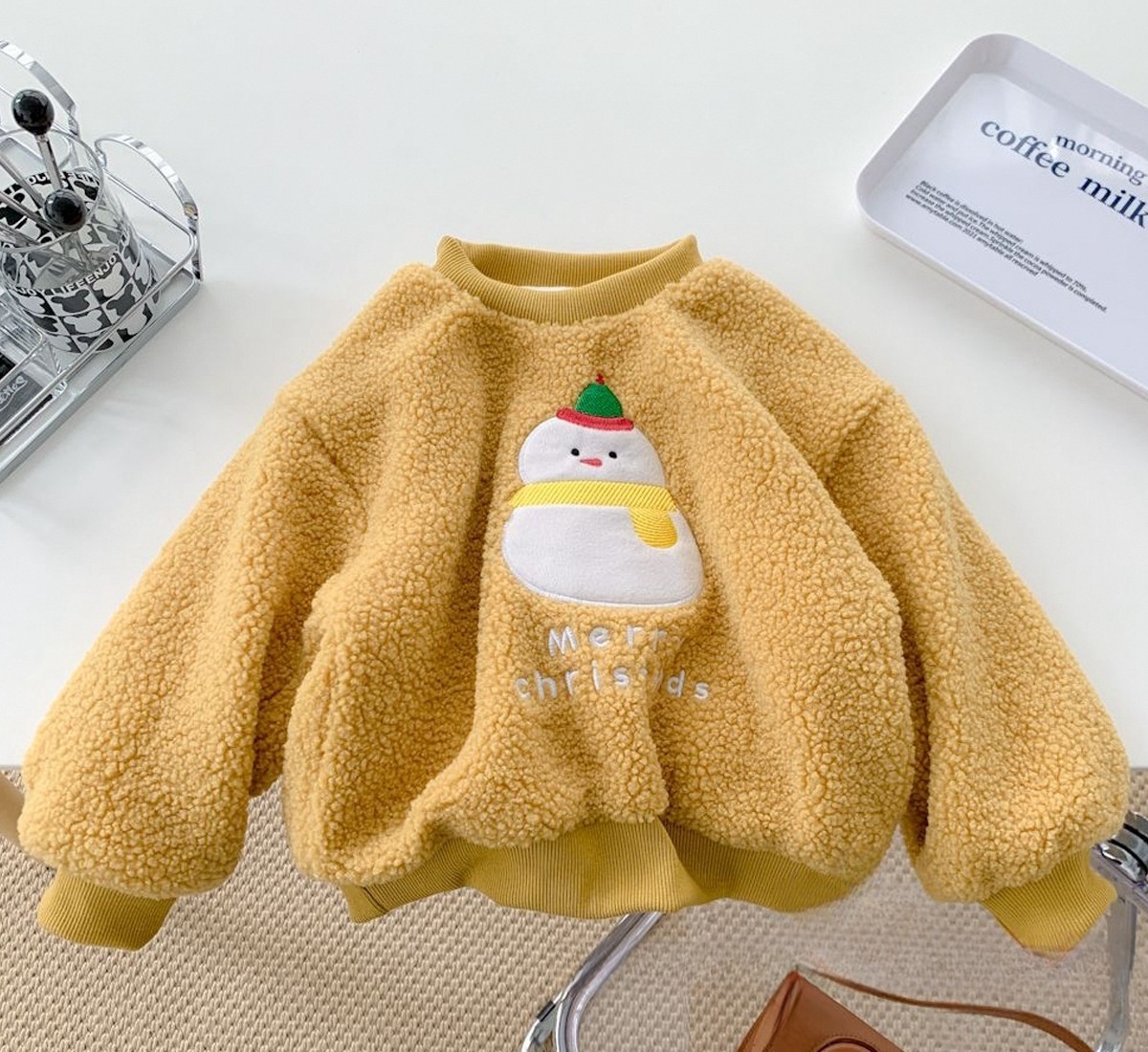 Christmas Baby Toddler Wool Lamb Sweatshirt