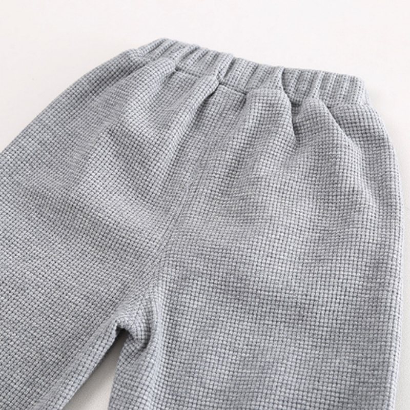 2-Piece Baby Toddler Waffle Sweatshirt Set