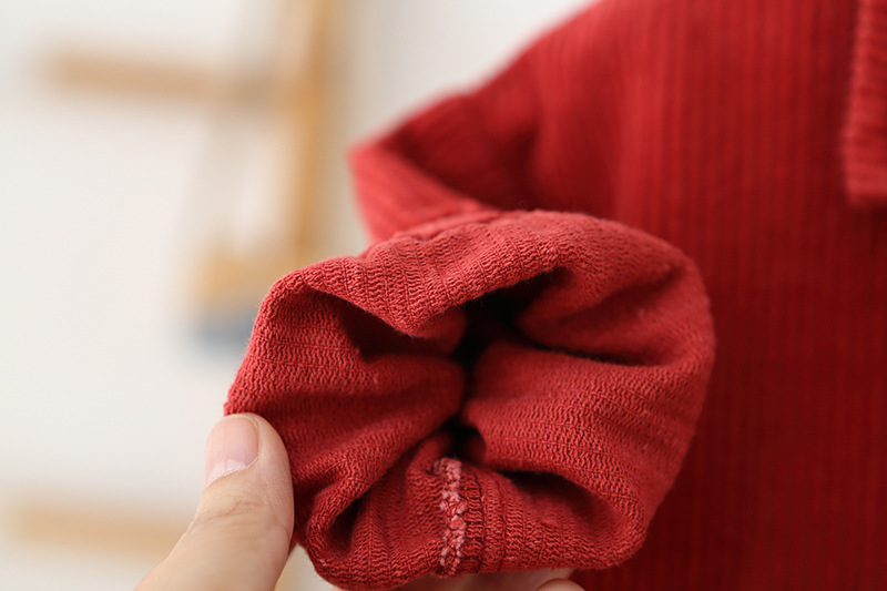 Baby Solid Color Corduroy Cargo Romper