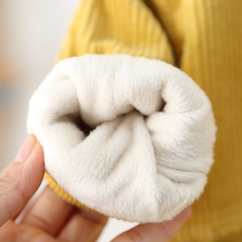 Baby Cartoon Corduroy Fleece Romper