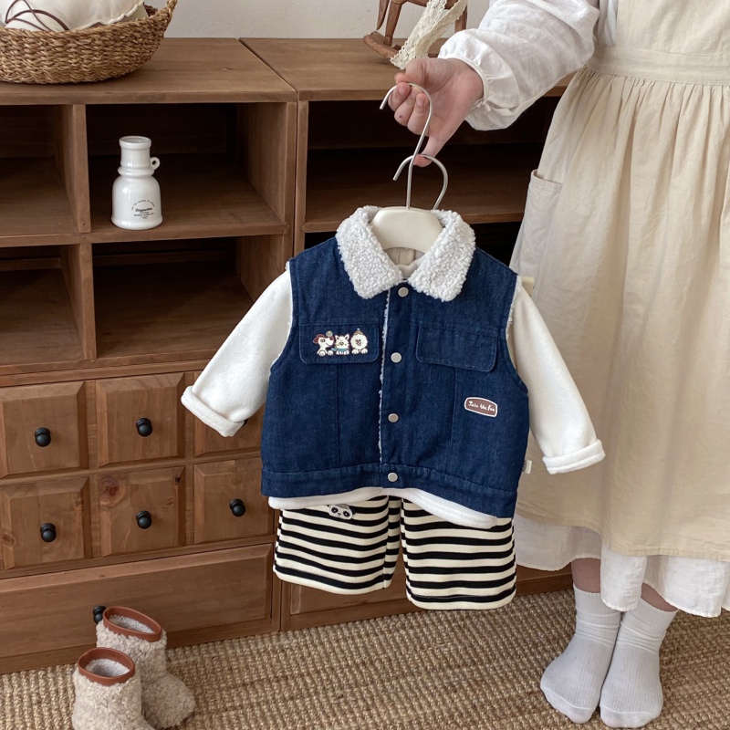 Baby Toddler Fleece Denim Outerwear