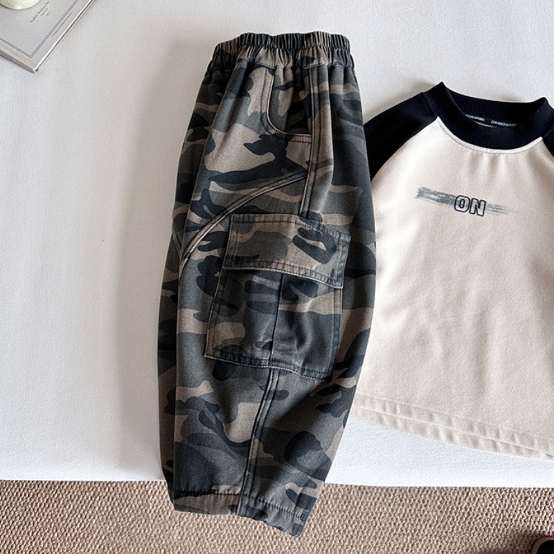 Baby & Kids' Boys' Fleece-Lined Workwear Camo Pants