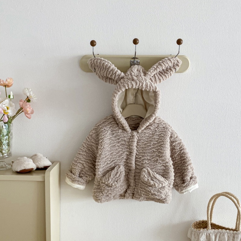 Baby & Kids Rabbit Ear Fuzzy Outerwear