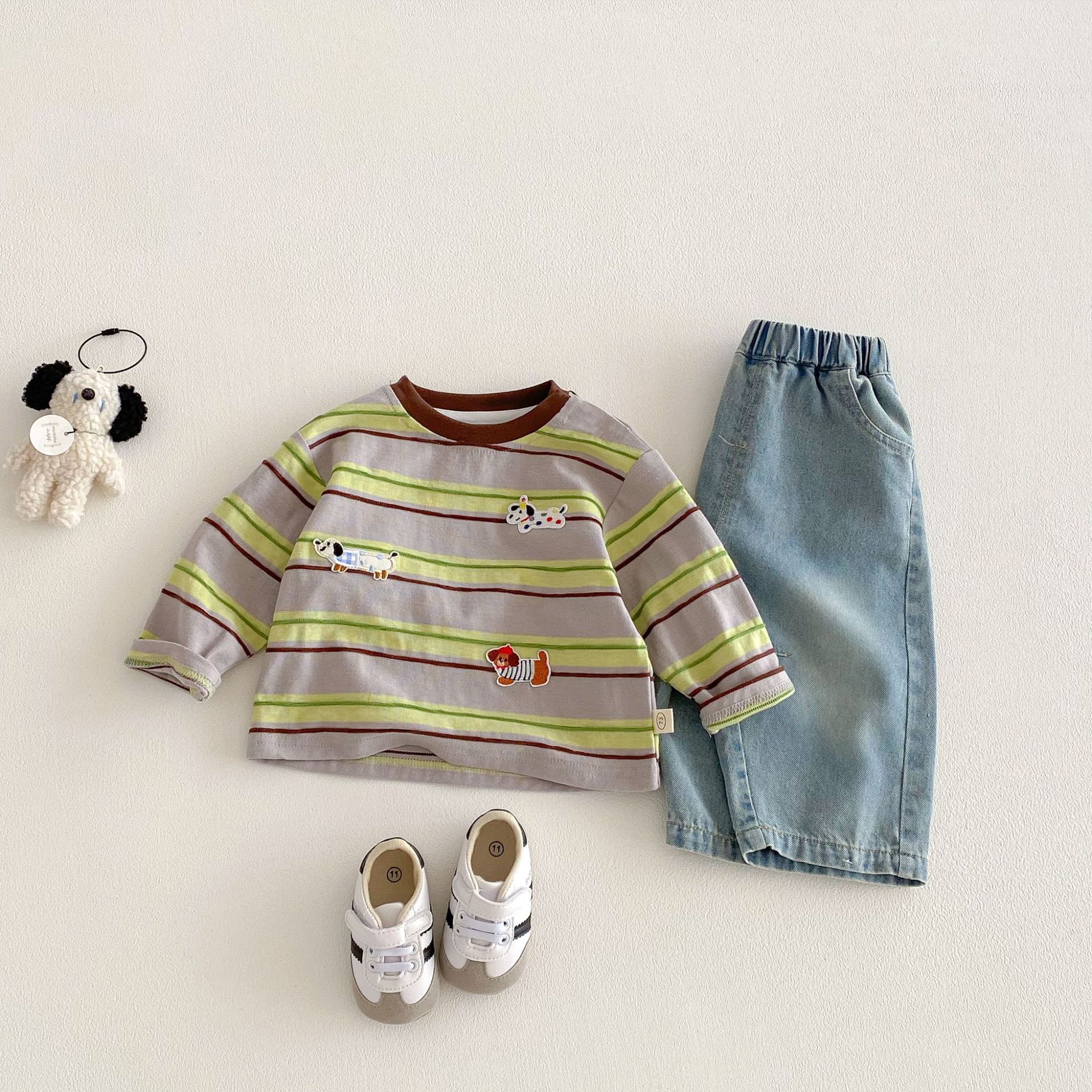 Baby Toddler Puppy Striped T-shirt
