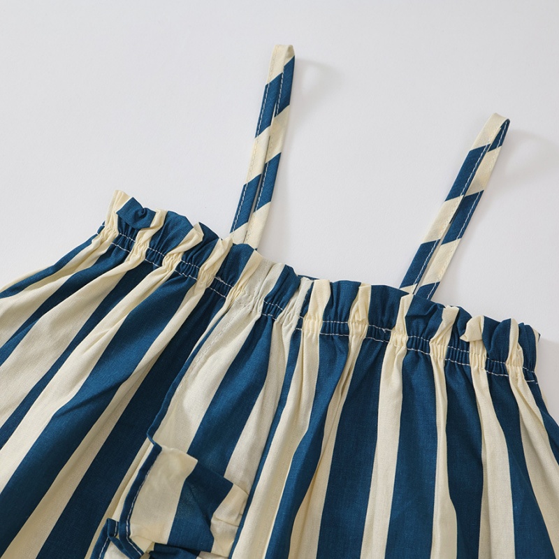 2-Piece Toddler Girls' Striped Tank Top & Wide-Leg Pants Set