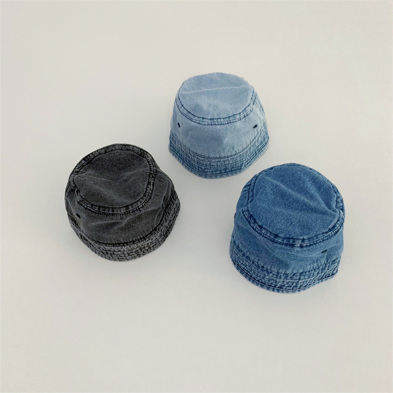 Baby Flat-Top Denim Bucket Hat