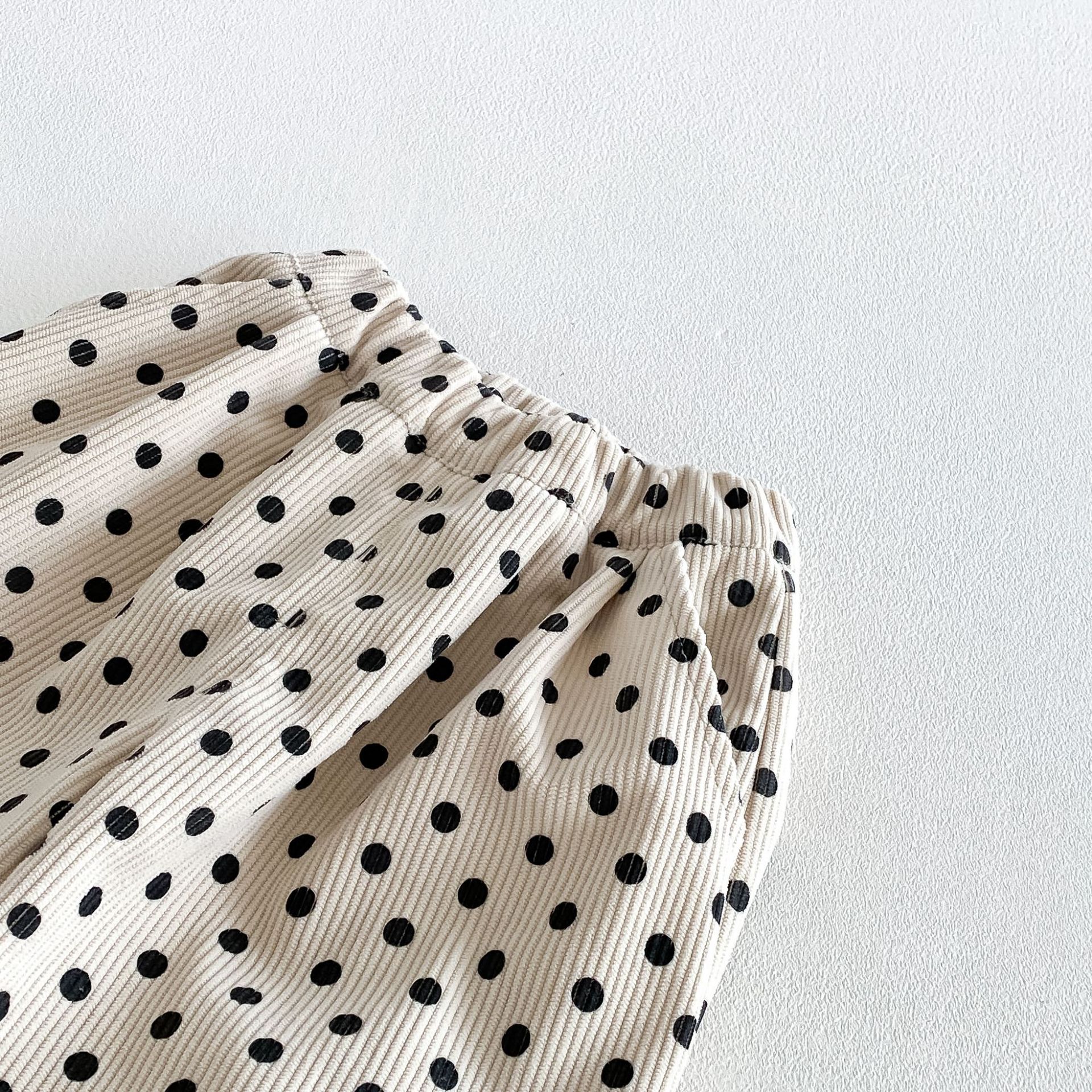 Kids Polka Dot Leopard Print Pants