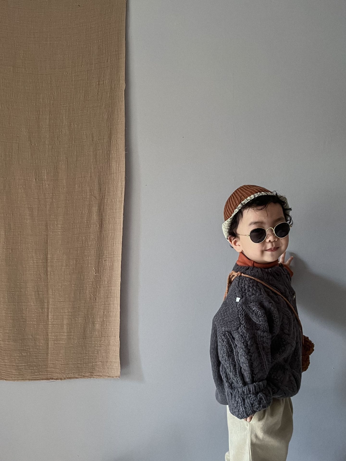 Toddler Twist Thick Knit Cardigan Sweater