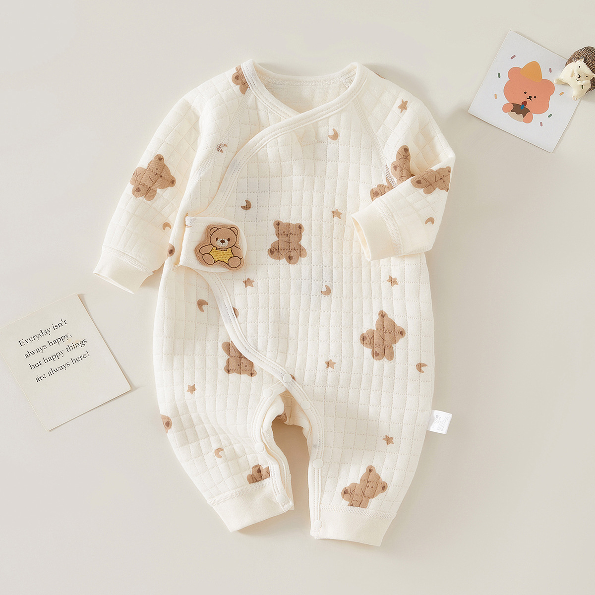 Baby Moon Bear Kimono Jumpsuit