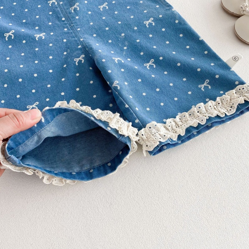 Baby Toddler Girls Printed Denim Overalls