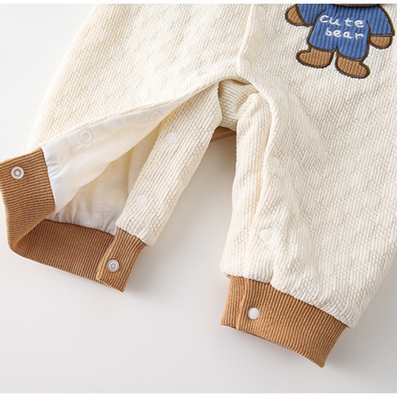 Baby Toddler Bear Print Double Layer Romper