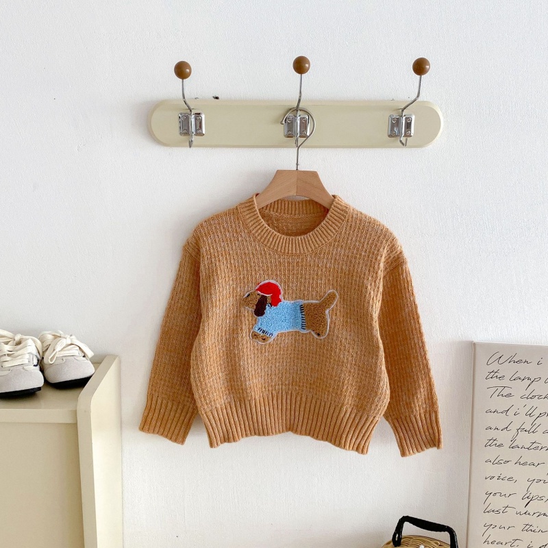 Kids' Sausage Dog Embroidered Sweater
