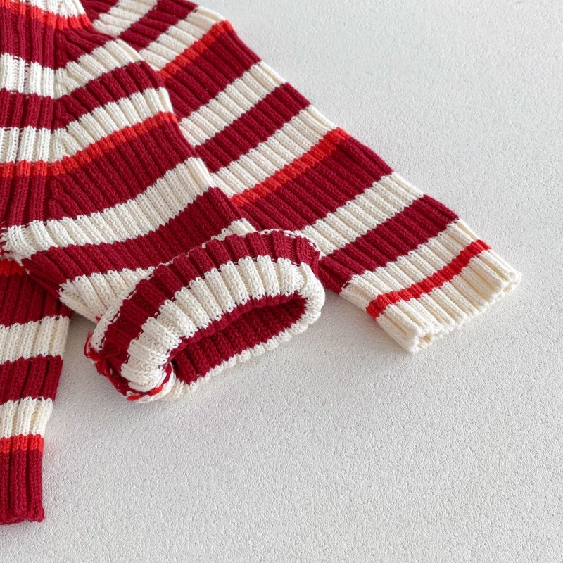 Baby Toddler Red Striped Sweater