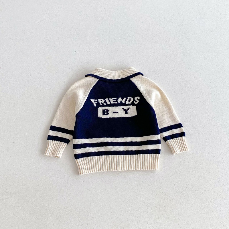 Baby Toddler Alphabet Zipper Cardigan Sweater