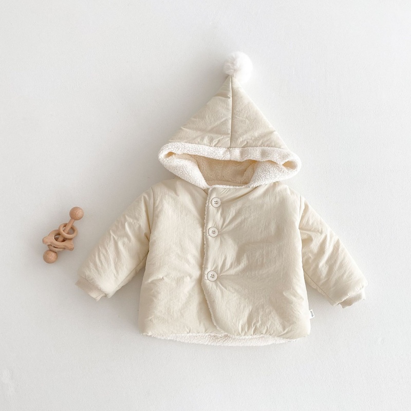 Baby Toddler Solid Color Warm Cotton Jacket