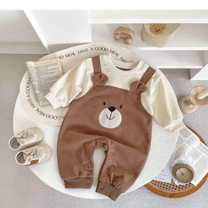 2-Piece Baby Bear Overalls Set