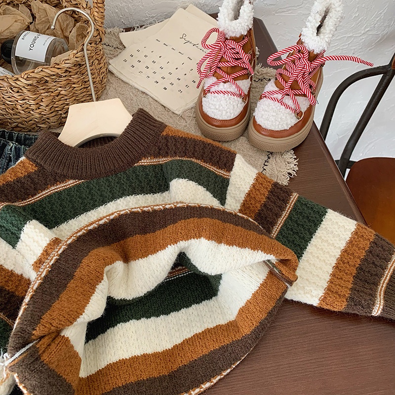 Baby & Kids' Boys' Warm Striped Sweater