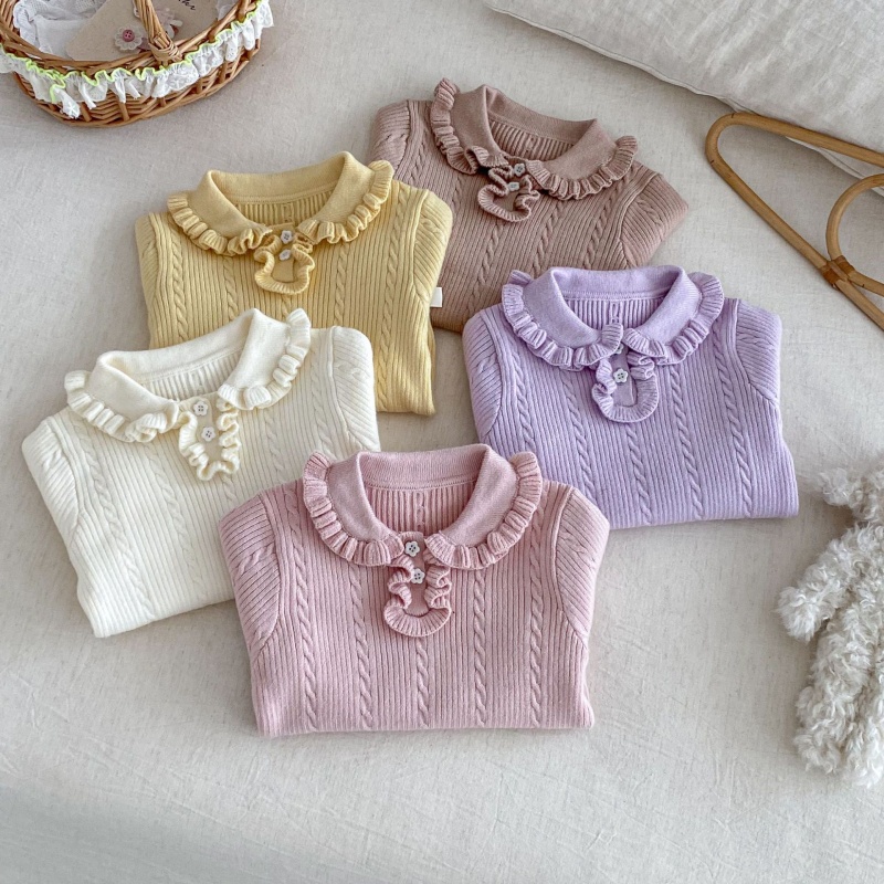 Baby Kids' Girl Lace Knit Sweater