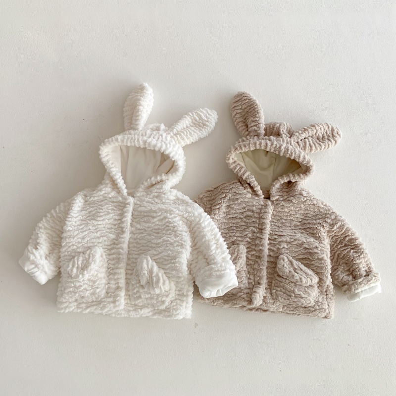 Baby & Kids Rabbit Ear Fuzzy Outerwear