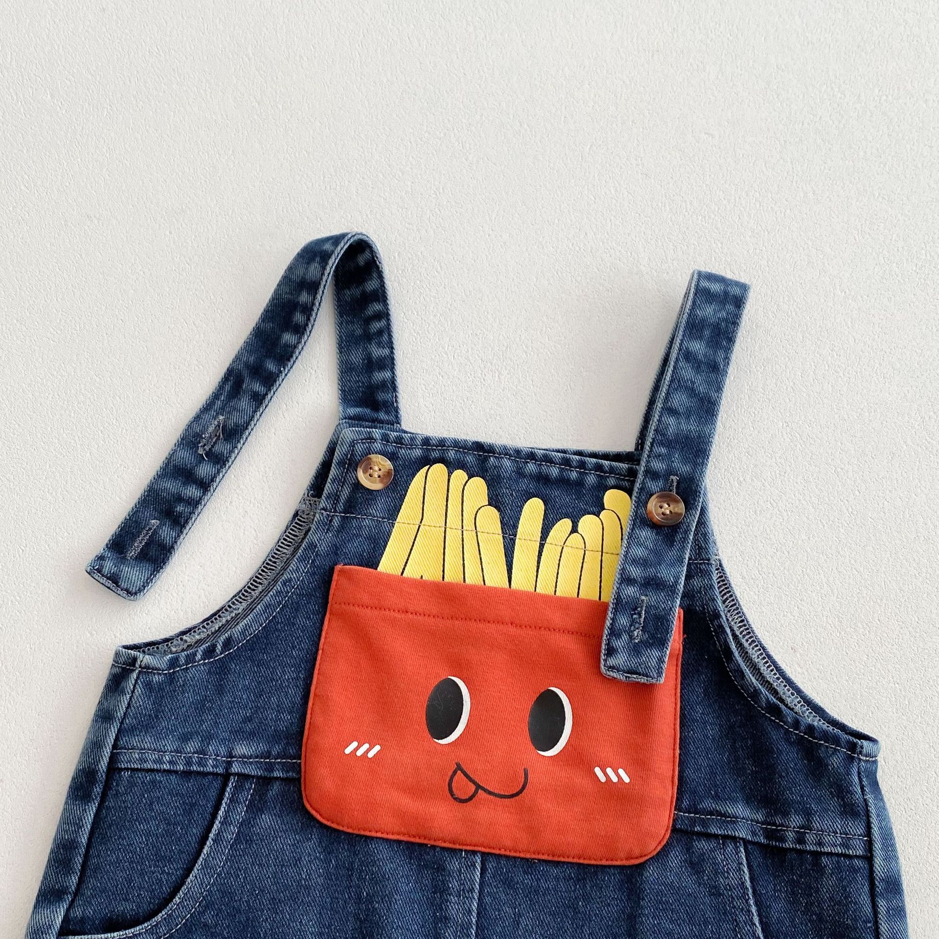 Baby Toddler Girl Fries Overalls