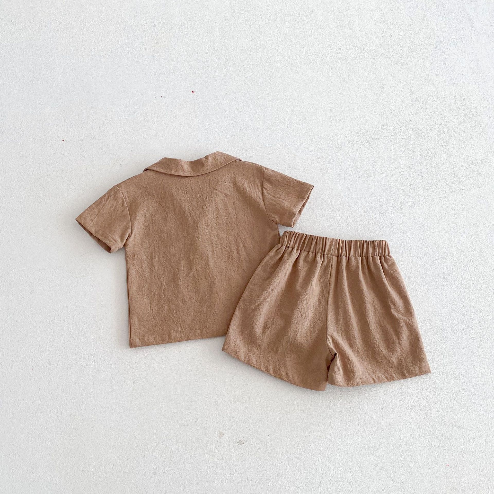 Baby & Kids Solid Color Pocket Tee and Shorts Set