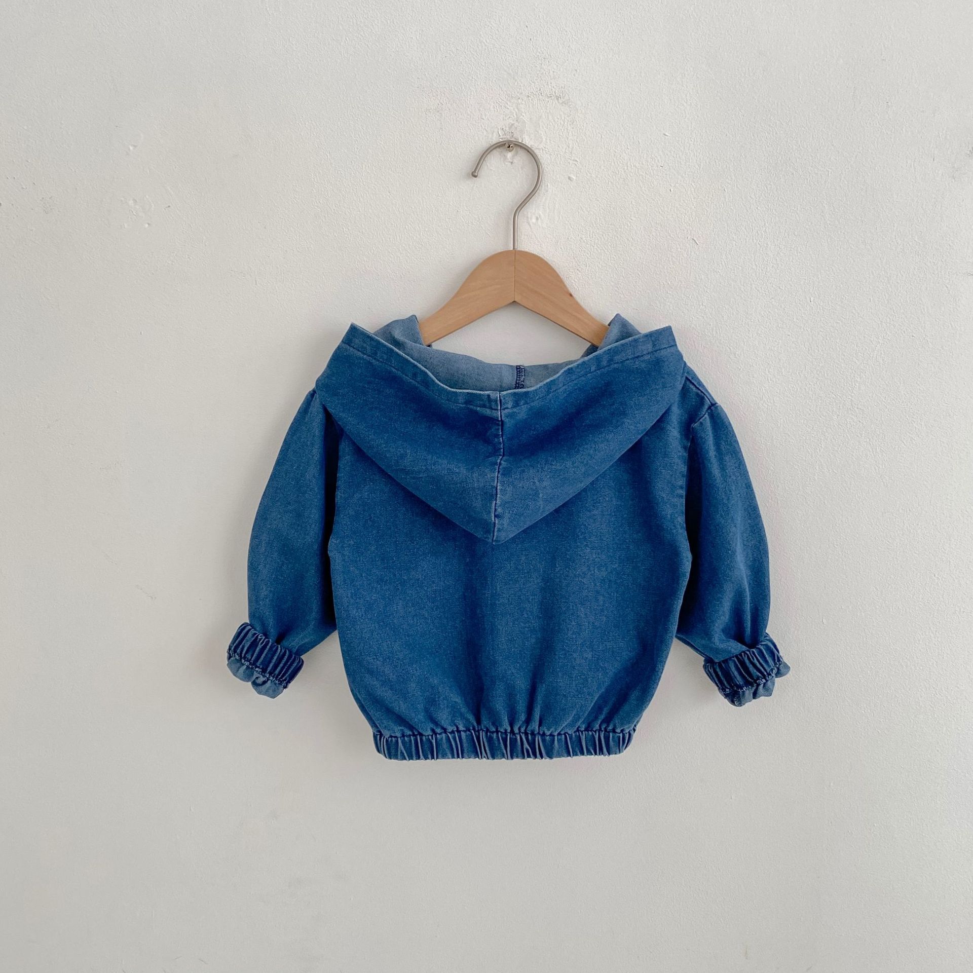 Baby & Kids Denim Hooded Pullover Jacket
