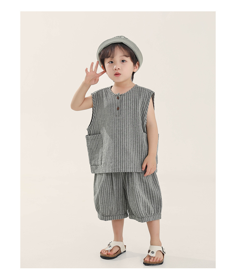 Toddler Striped Tank Top and Shorts Set