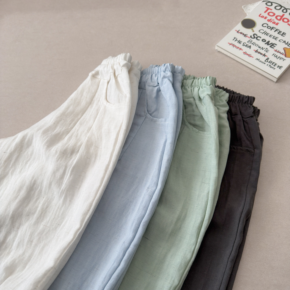 Infant/Toddler Solid-Color Loose-Fit Harem Pants