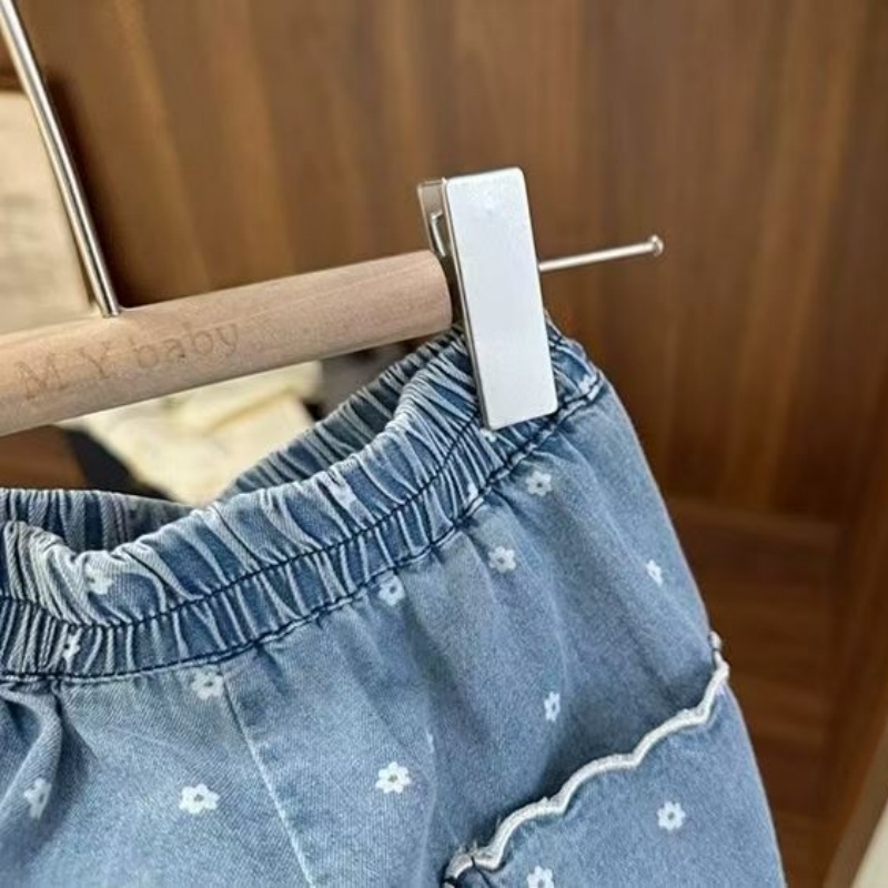 Baby Toddler Girl's Printed Denim Nine Pants