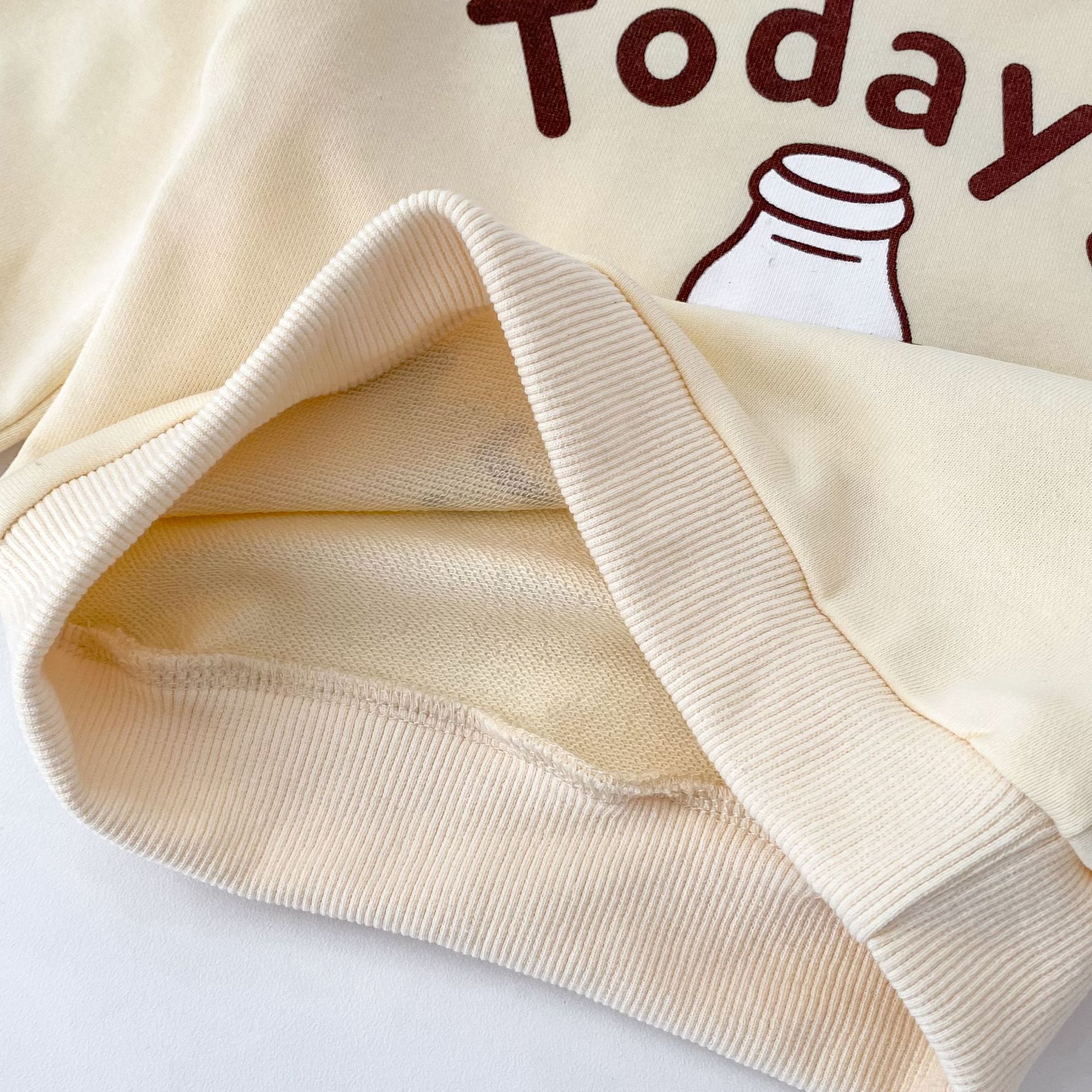 TODAY'S MILK TIME Baby Toddler Sweatshirt and Smiley Face Pants Set