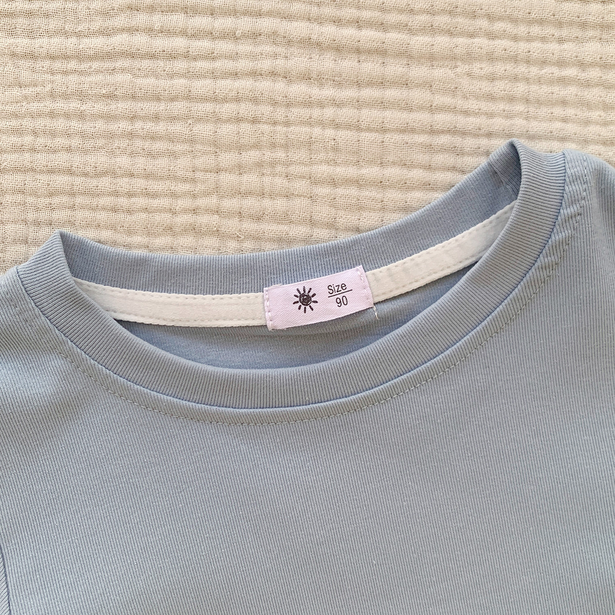 Kids Striped Sleeves Faux Two-Piece T-shirt