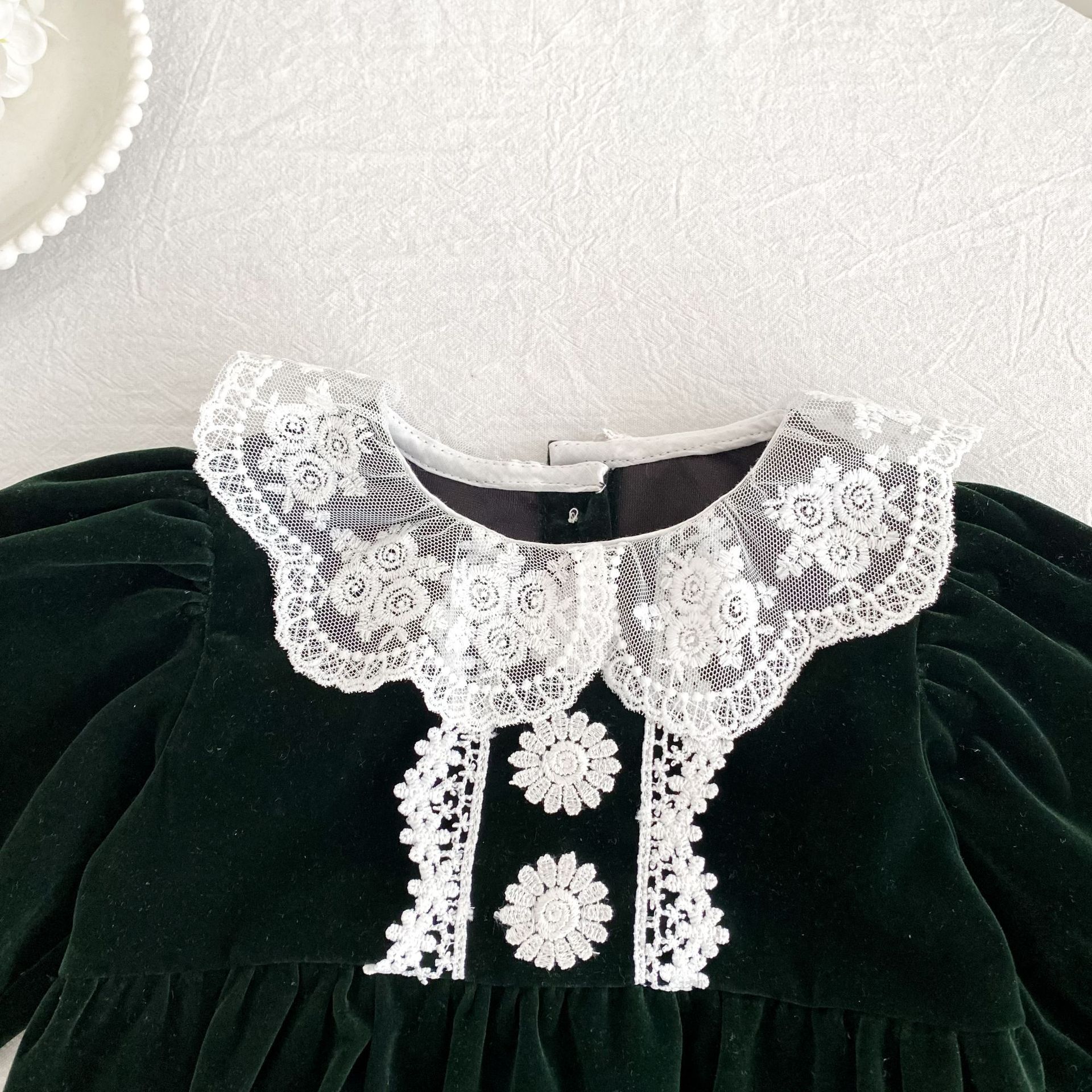 DailyBebe Baby Christmas Lace Trim Onesie