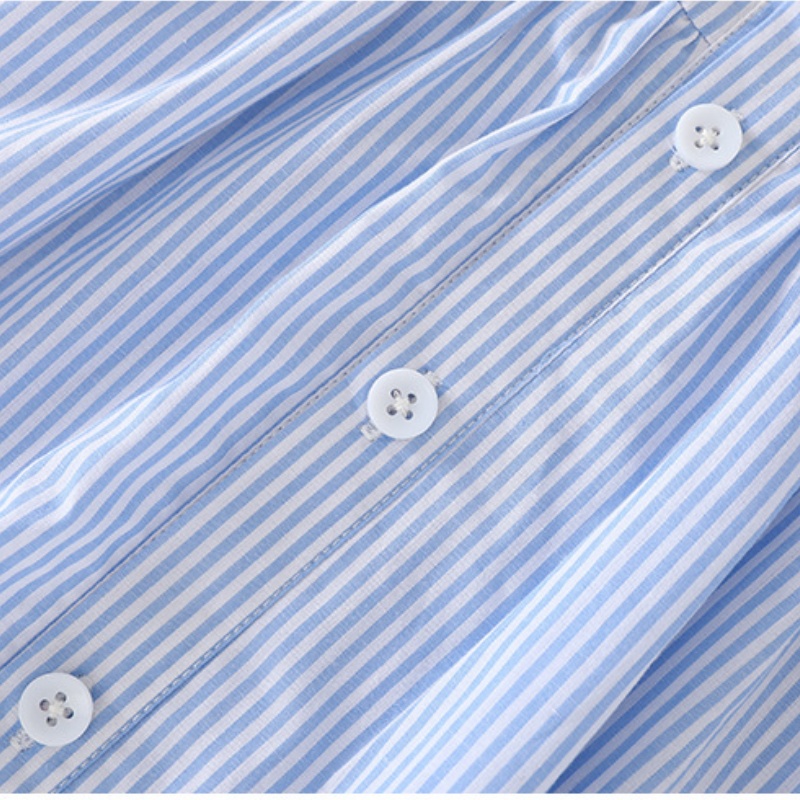 Baby Girl Blue Striped Doll Collar Dress