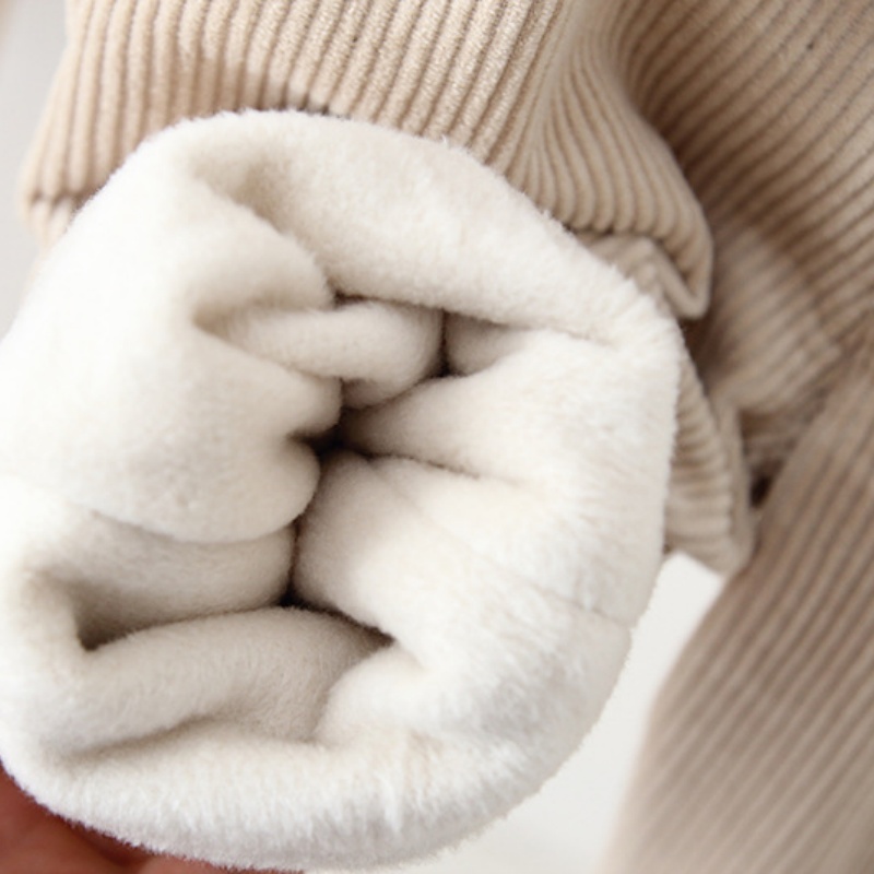 Baby Toddler Fleece-Lined Corduroy Carrot Overalls
