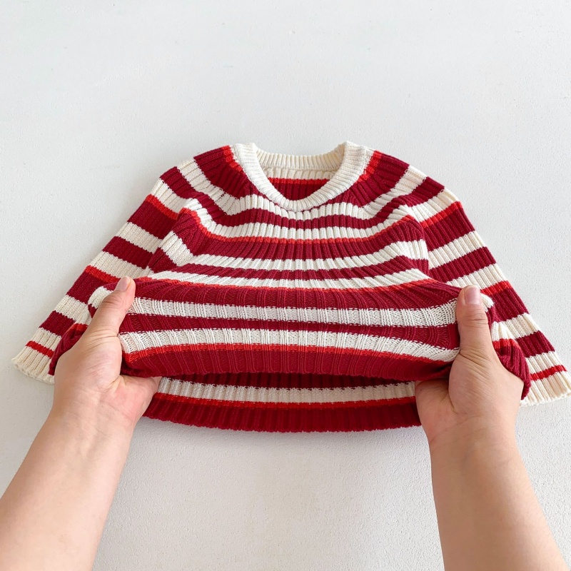 Baby Toddler Red Striped Sweater