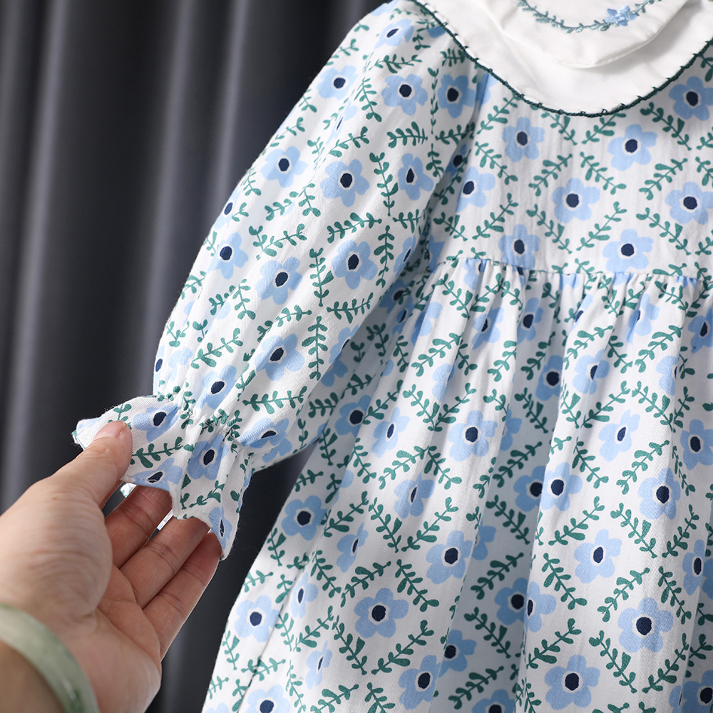 2-Piece Baby Kids' Girls' Cardigan & Floral Print Dress Set
