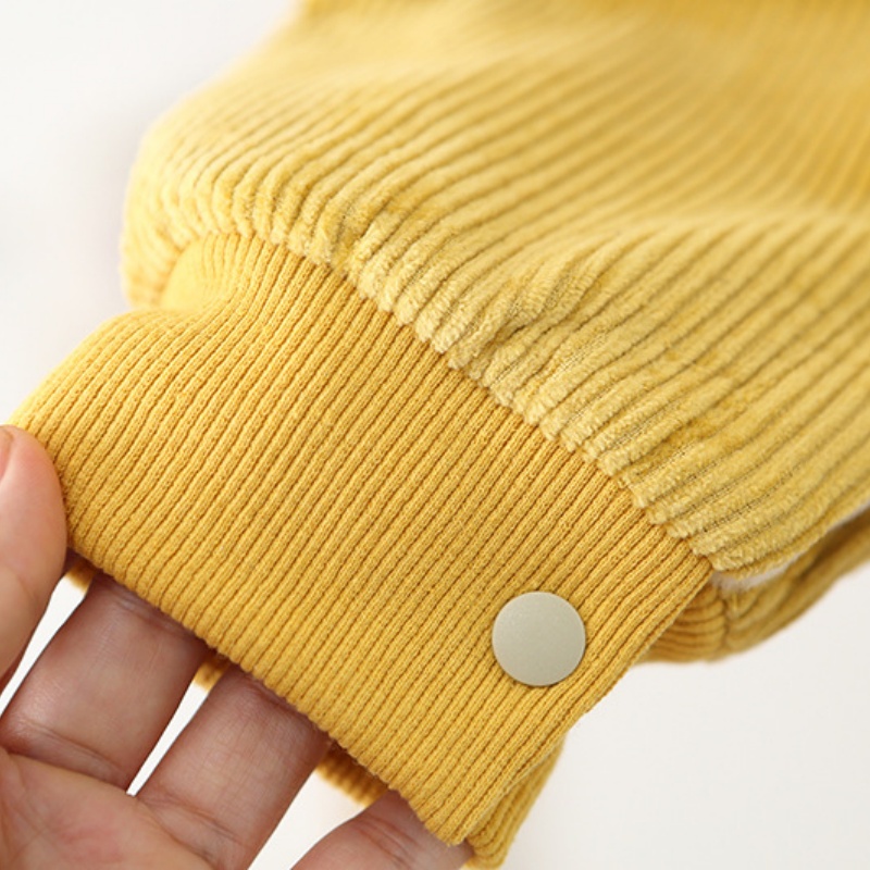 Baby Cartoon Corduroy Fleece Romper