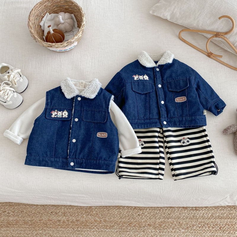 Baby Toddler Fleece Denim Outerwear