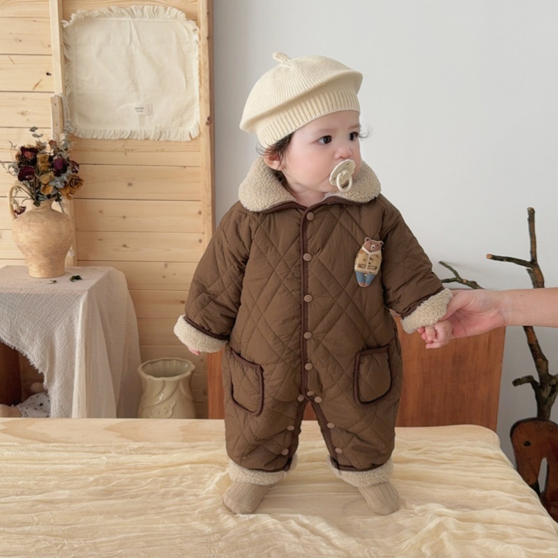 Baby and Toddler Pocket Bear Fleece Romper
