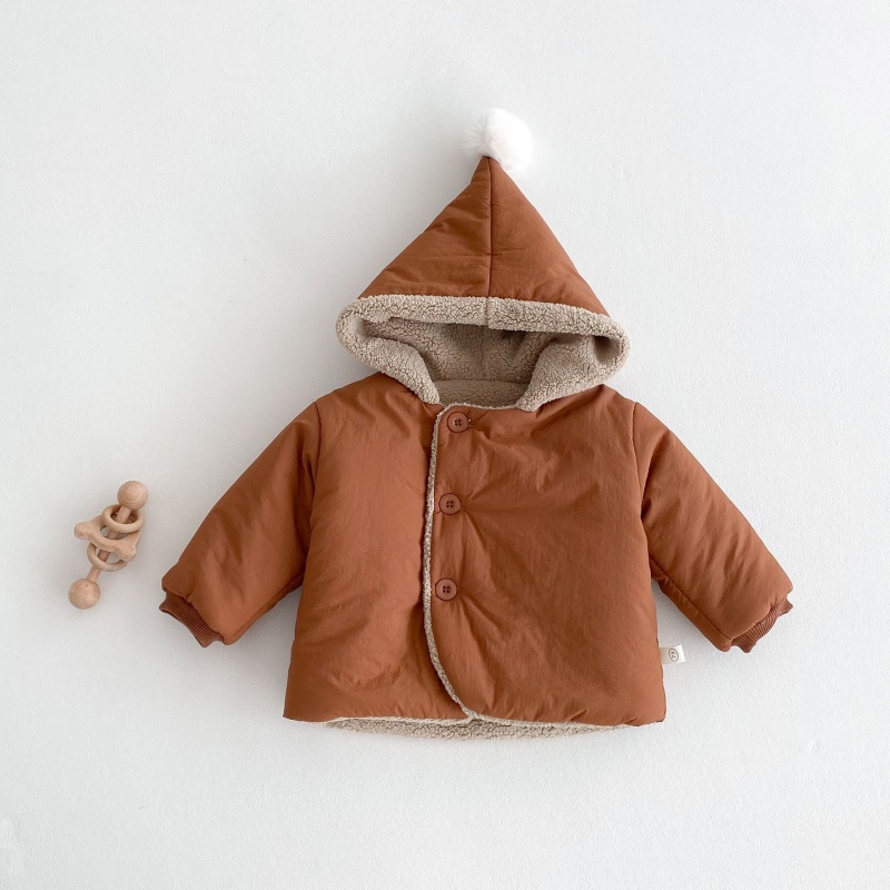 Baby Toddler Solid Color Warm Cotton Jacket