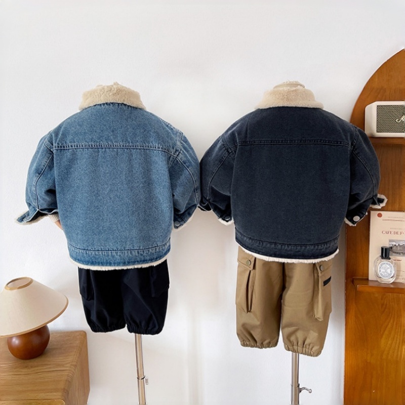 Baby Kids' Fleece-Lined Denim Outerwear