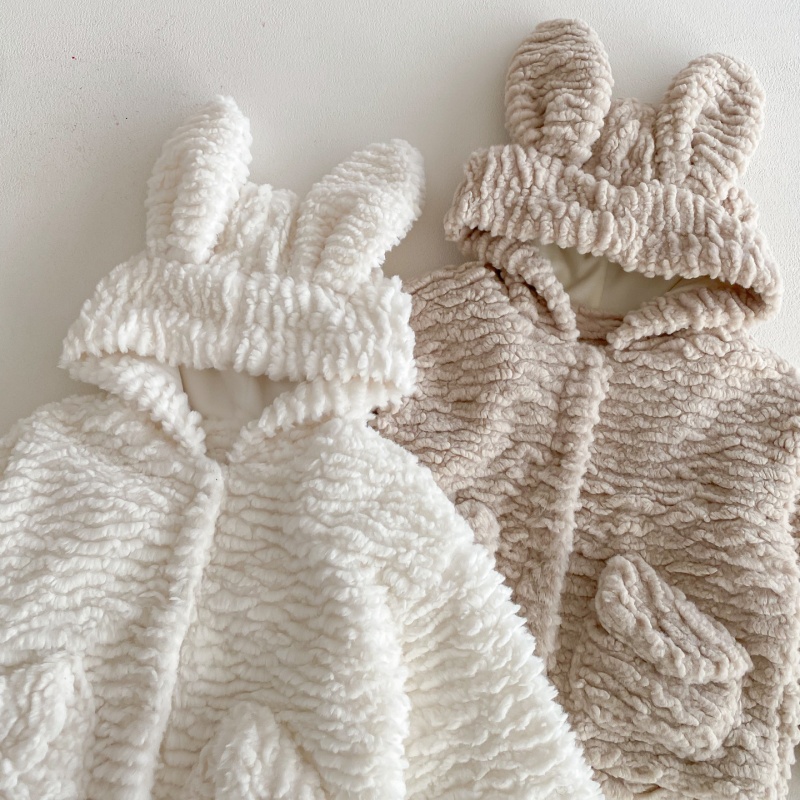 Baby & Kids Rabbit Ear Fuzzy Outerwear