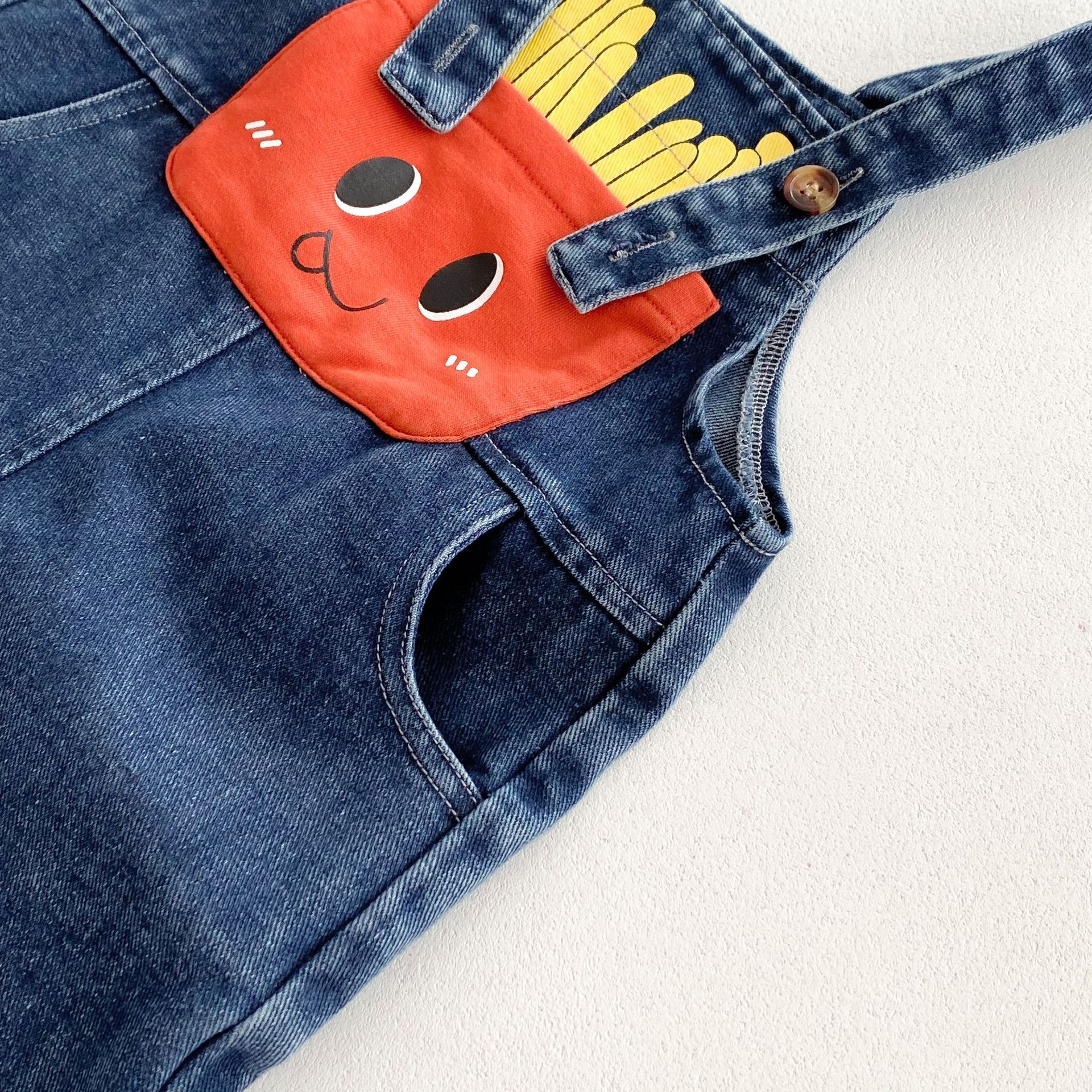 Baby Toddler Girl Fries Overalls