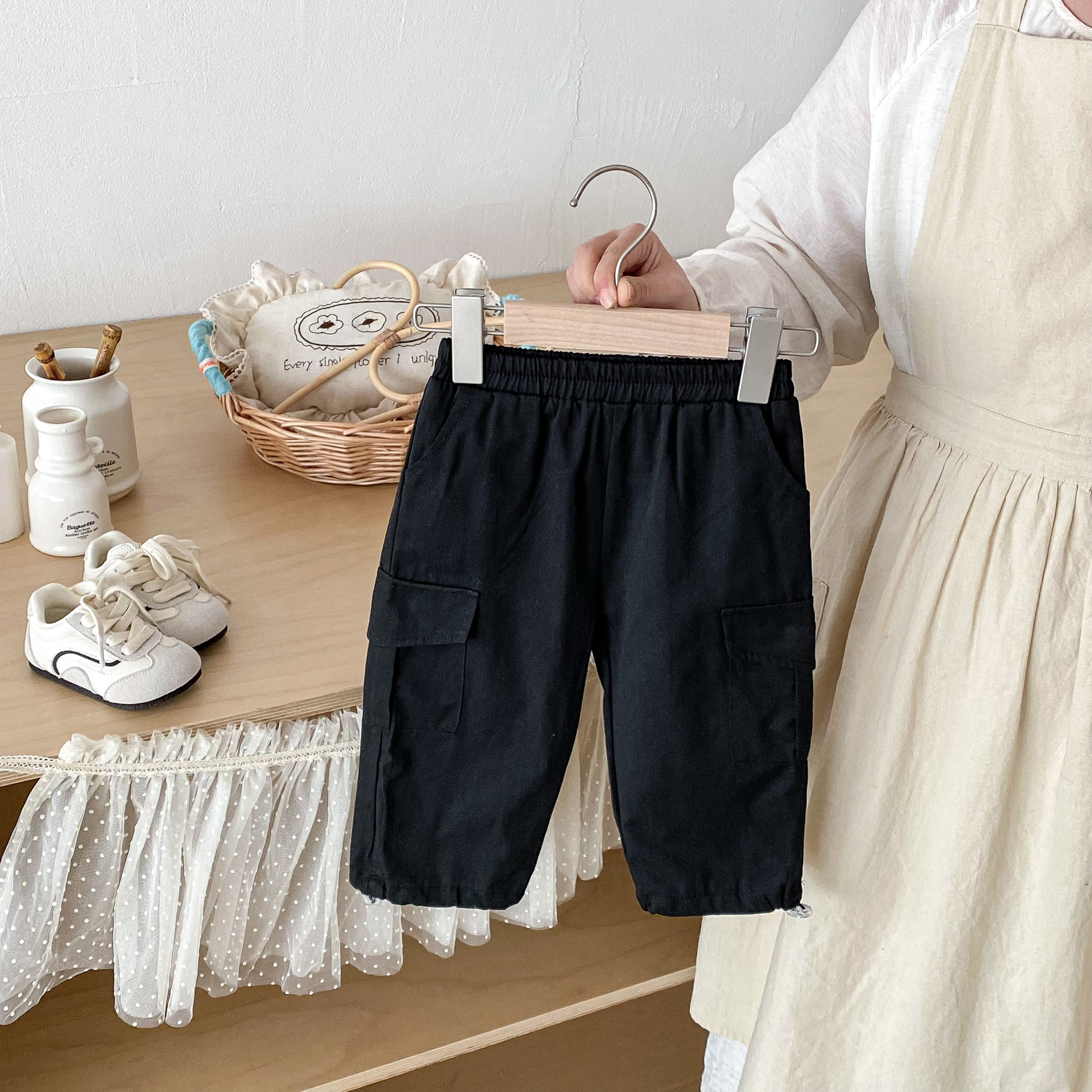 Baby Toddler Solid Color Worker Loose Pants