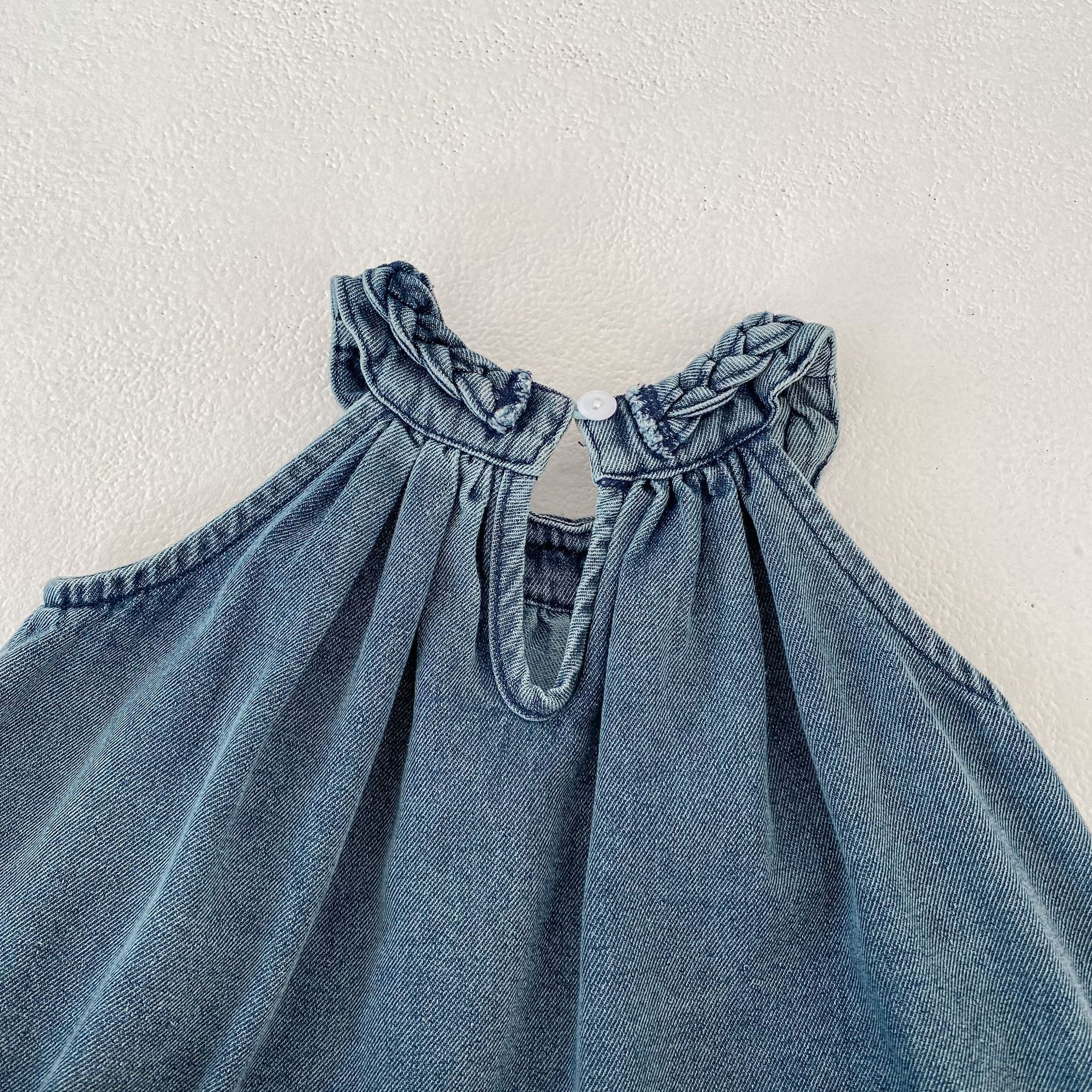 Baby & Kids Woven Denim Halter Top and Pants Sets