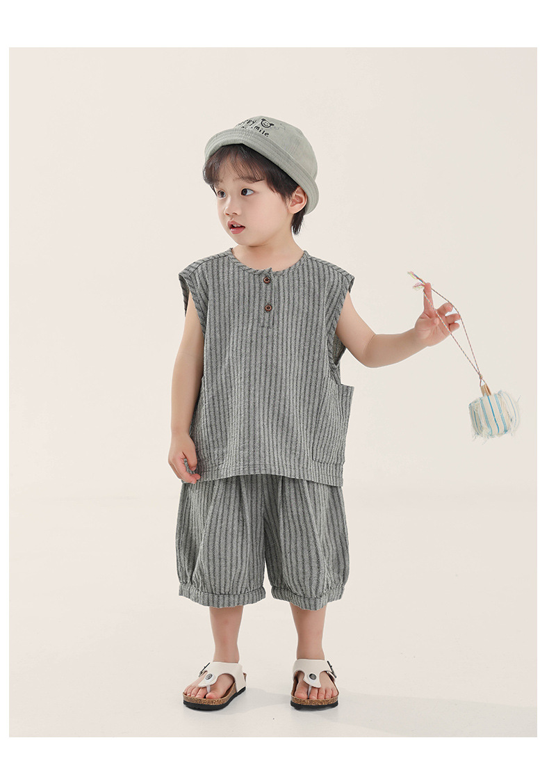 Toddler Striped Tank Top and Shorts Set