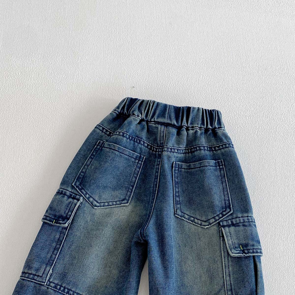 Kids Large Pocket Workwear Hole Jeans