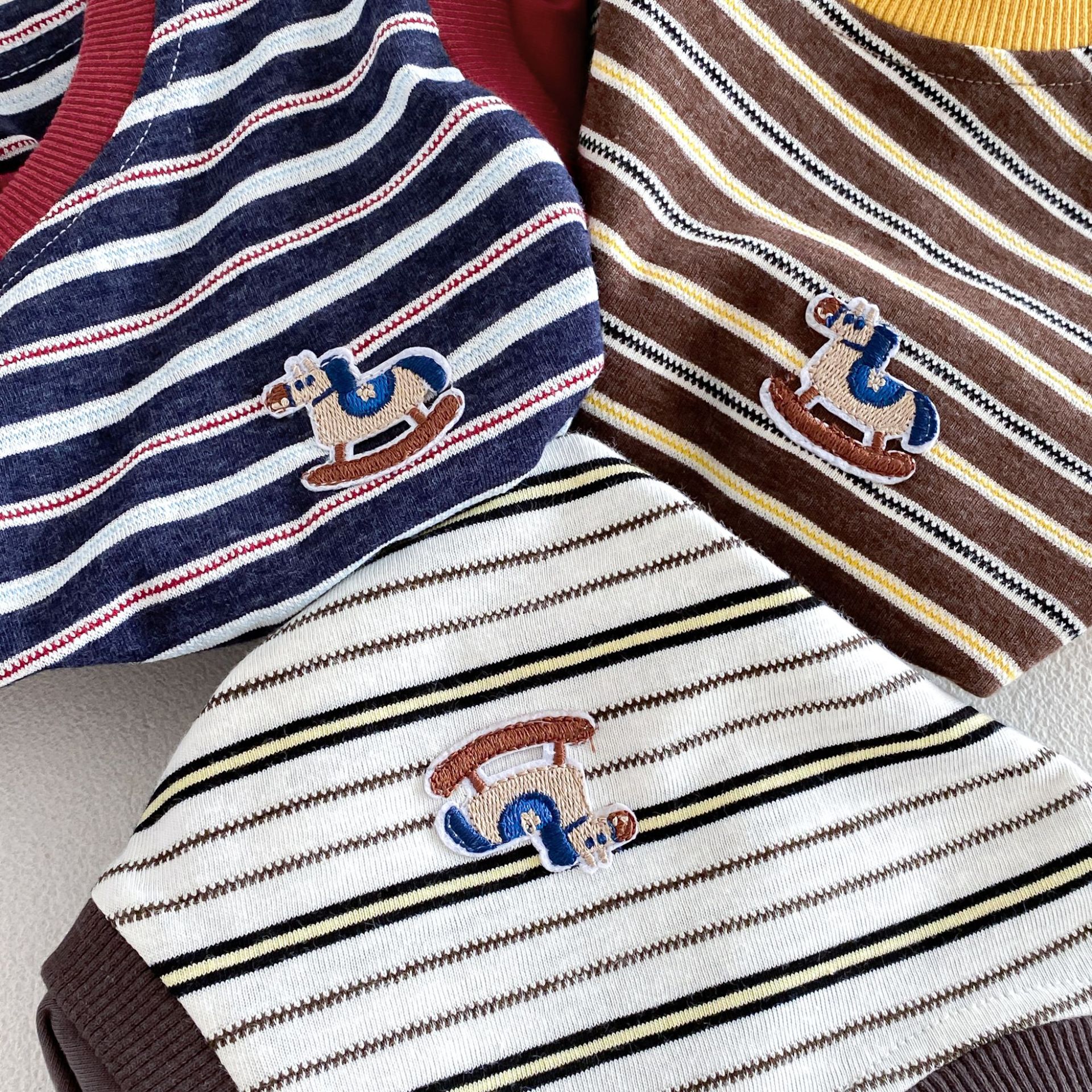 Kids Contrasting Colors Stripe T-shirt