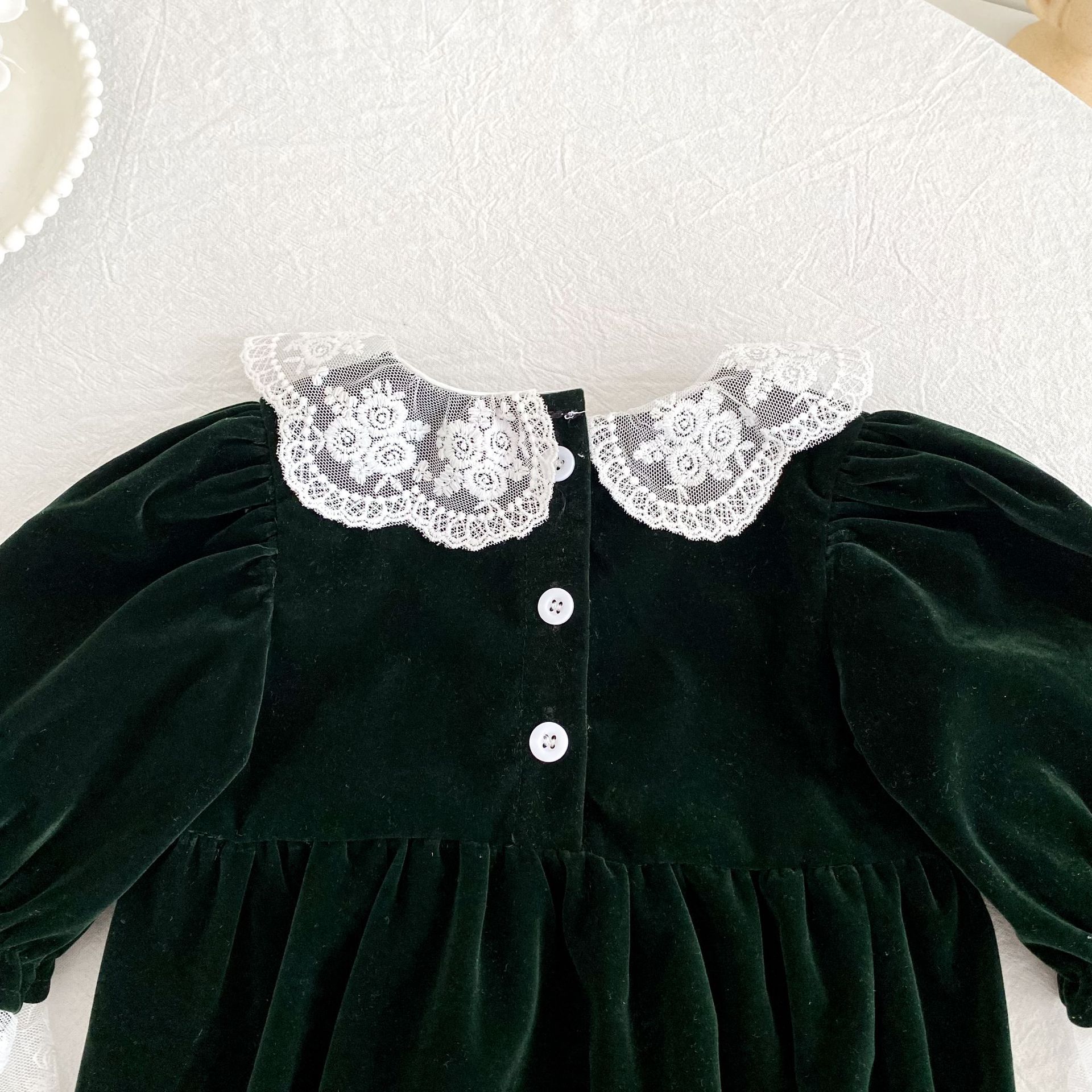 DailyBebe Baby Christmas Lace Trim Onesie